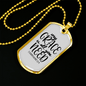 All You Need Necklace 2 Corinthians 12:9 Stainless Steel or 18k Gold Dog Tag 24" Chain-Express Your Love Gifts