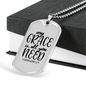 All You Need Necklace 2 Corinthians 12:9 Stainless Steel or 18k Gold Dog Tag 24" Chain-Express Your Love Gifts