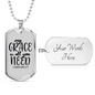 All You Need Necklace 2 Corinthians 12:9 Stainless Steel or 18k Gold Dog Tag 24" Chain-Express Your Love Gifts