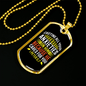 All Your Anxieties 1 Peter 5:7 Necklace Stainless Steel or 18k Gold Dog Tag 24" Chain-Express Your Love Gifts