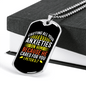 All Your Anxieties 1 Peter 5:7 Necklace Stainless Steel or 18k Gold Dog Tag 24" Chain-Express Your Love Gifts