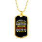 All Your Anxieties 1 Peter 5:7 Necklace Stainless Steel or 18k Gold Dog Tag 24" Chain-Express Your Love Gifts
