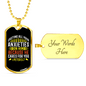 All Your Anxieties 1 Peter 5:7 Necklace Stainless Steel or 18k Gold Dog Tag 24" Chain-Express Your Love Gifts