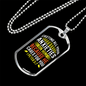 All Your Anxieties 1 Peter 5:7 Necklace Stainless Steel or 18k Gold Dog Tag 24" Chain-Express Your Love Gifts