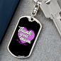 All Your Love Mom Keychain Stainless Steel or 18k Gold Dog Tag Keyring-Express Your Love Gifts