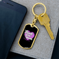 All Your Love Mom Keychain Stainless Steel or 18k Gold Dog Tag Keyring-Express Your Love Gifts