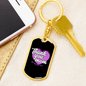 All Your Love Mom Keychain Stainless Steel or 18k Gold Dog Tag Keyring-Express Your Love Gifts