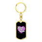 All Your Love Mom Keychain Stainless Steel or 18k Gold Dog Tag Keyring-Express Your Love Gifts