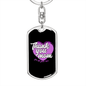 All Your Love Mom Keychain Stainless Steel or 18k Gold Dog Tag Keyring-Express Your Love Gifts