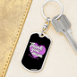 All Your Love Mom Keychain Stainless Steel or 18k Gold Dog Tag Keyring-Express Your Love Gifts