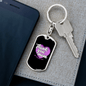 All Your Love Mom Keychain Stainless Steel or 18k Gold Dog Tag Keyring-Express Your Love Gifts