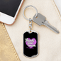 All Your Love Mom Keychain Stainless Steel or 18k Gold Dog Tag Keyring-Express Your Love Gifts