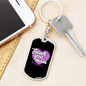 All Your Love Mom Keychain Stainless Steel or 18k Gold Dog Tag Keyring-Express Your Love Gifts
