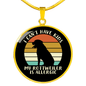 Allergic Rotweiler Circle Necklace Stainless Steel or 18k Gold 18-22"-Express Your Love Gifts
