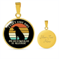 Allergic Rotweiler Circle Necklace Stainless Steel or 18k Gold 18-22"-Express Your Love Gifts