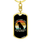 Allergic Rotweiler Keychain Stainless Steel or 18k Gold Dog Tag Keyring-Express Your Love Gifts