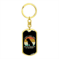 Allergic Rotweiler Keychain Stainless Steel or 18k Gold Dog Tag Keyring-Express Your Love Gifts