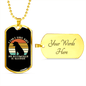 Allergic Rotweiler Necklace Stainless Steel or 18k Gold Dog Tag 24" Chain-Express Your Love Gifts