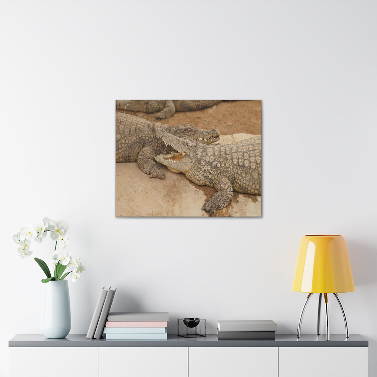 Alligator Couple Canvas Gallery Wraps Unframed-Express Your Love Gifts
