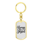 Always Be Joyful Keychain Stainless Steel or 18k Gold Dog Tag Keyring-Express Your Love Gifts