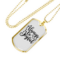 Always Be Joyful Necklace Stainless Steel or 18k Gold Dog Tag 24" Chain-Express Your Love Gifts
