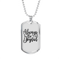Always Be Joyful Necklace Stainless Steel or 18k Gold Dog Tag 24" Chain-Express Your Love Gifts