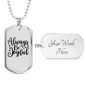 Always Be Joyful Necklace Stainless Steel or 18k Gold Dog Tag 24" Chain-Express Your Love Gifts