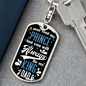 Always Be My King Dad Keychain Stainless Steel or 18k Gold Dog Tag Keyring-Express Your Love Gifts