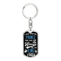 Always Be My King Dad Keychain Stainless Steel or 18k Gold Dog Tag Keyring-Express Your Love Gifts