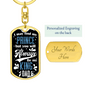 Always Be My King Dad Keychain Stainless Steel or 18k Gold Dog Tag Keyring-Express Your Love Gifts