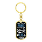 Always Be My King Dad Keychain Stainless Steel or 18k Gold Dog Tag Keyring-Express Your Love Gifts