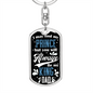 Always Be My King Dad Keychain Stainless Steel or 18k Gold Dog Tag Keyring-Express Your Love Gifts