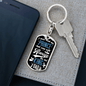 Always Be My King Dad Keychain Stainless Steel or 18k Gold Dog Tag Keyring-Express Your Love Gifts