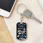 Always Be My King Dad Keychain Stainless Steel or 18k Gold Dog Tag Keyring-Express Your Love Gifts