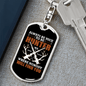 Always Be Nice To Hunter Keychain Stainless Steel or 18k Gold Dog Tag Keyring-Express Your Love Gifts