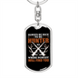 Always Be Nice To Hunter Keychain Stainless Steel or 18k Gold Dog Tag Keyring-Express Your Love Gifts