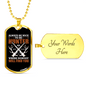 Always Be Nice To Hunter Necklace Stainless Steel or 18k Gold Dog Tag 24-Express Your Love Gifts