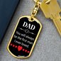 Always Be The First Man Keychain Stainless Steel or 18k Gold Dog Tag Keyring-Express Your Love Gifts