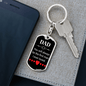 Always Be The First Man Keychain Stainless Steel or 18k Gold Dog Tag Keyring-Express Your Love Gifts