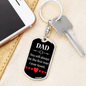 Always Be The First Man Keychain Stainless Steel or 18k Gold Dog Tag Keyring-Express Your Love Gifts