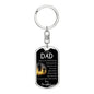 Always Been There Dog Tag Pendant Keychain Stainless Steel or 18k Gold-Express Your Love Gifts