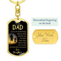 Always Been There Dog Tag Pendant Keychain Stainless Steel or 18k Gold-Express Your Love Gifts