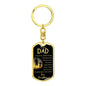 Always Been There Dog Tag Pendant Keychain Stainless Steel or 18k Gold-Express Your Love Gifts