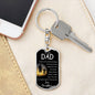 Always Been There Dog Tag Pendant Keychain Stainless Steel or 18k Gold-Express Your Love Gifts