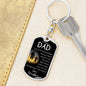 Always Been There Dog Tag Pendant Keychain Stainless Steel or 18k Gold-Express Your Love Gifts