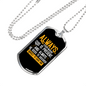 Always God Is Present Necklace Stainless Steel or 18k Gold Dog Tag 24" Chain-Express Your Love Gifts