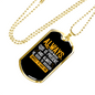 Always God Is Present Necklace Stainless Steel or 18k Gold Dog Tag 24" Chain-Express Your Love Gifts