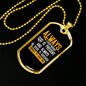 Always God Is Present Necklace Stainless Steel or 18k Gold Dog Tag 24" Chain-Express Your Love Gifts