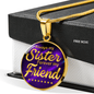 Always My Sister Circle Necklace Stainless Steel or 18k Gold 18-22"-Express Your Love Gifts