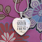 Always My Sister Necklace Stainless Steel or 18k Gold Heart 18-22"-Express Your Love Gifts